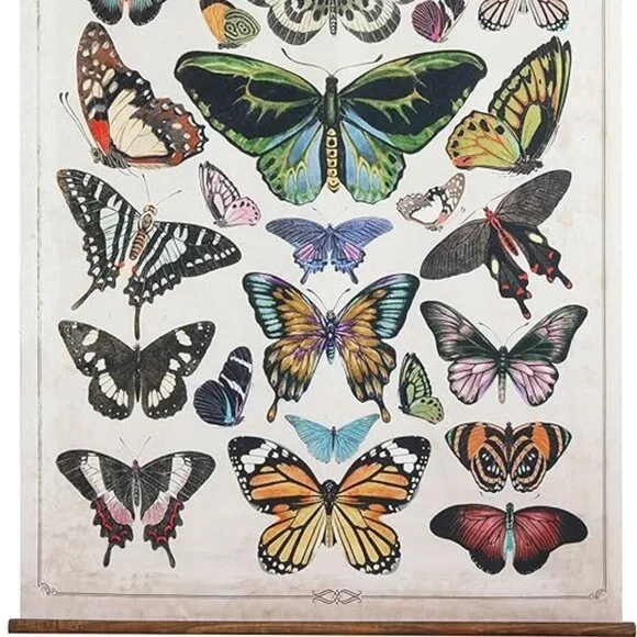 Butterflies Burlap & Wood Scroll Wall Décor - Picture 15 of 15